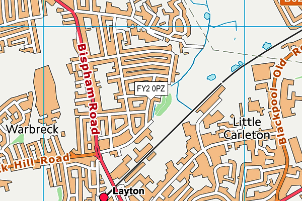 FY2 0PZ map - OS VectorMap District (Ordnance Survey)