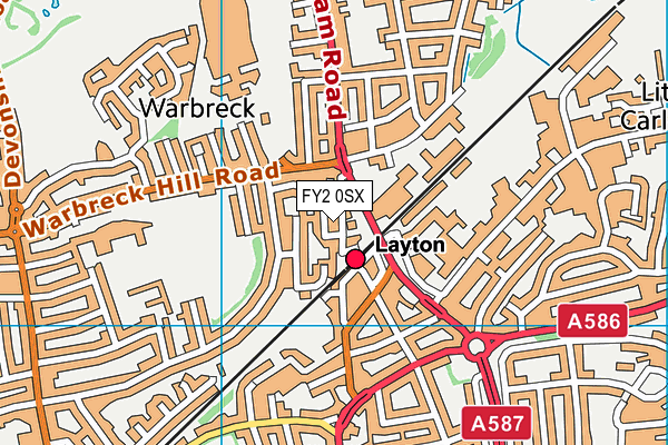 FY2 0SX map - OS VectorMap District (Ordnance Survey) FY2 0SX map - OS VectorMap District (Ordnance Survey)