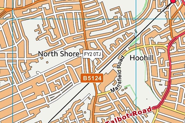 FY2 0TJ map - OS VectorMap District (Ordnance Survey)