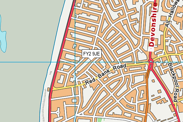 FY2 9JE map - OS VectorMap District (Ordnance Survey) FY2 9JE map - OS VectorMap District (Ordnance Survey)