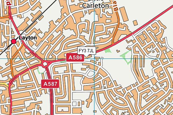 FY3 7JL map - OS VectorMap District (Ordnance Survey)