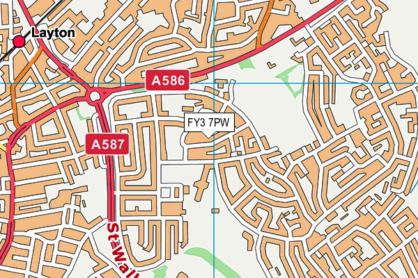 FY3 7PW map - OS VectorMap District (Ordnance Survey) FY3 7PW map - OS VectorMap District (Ordnance Survey)