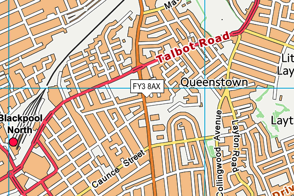 FY3 8AX map - OS VectorMap District (Ordnance Survey) FY3 8AX map - OS VectorMap District (Ordnance Survey)
