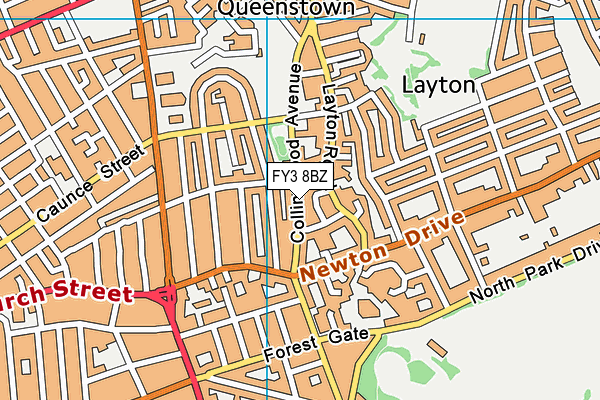 FY3 8BZ map - OS VectorMap District (Ordnance Survey) FY3 8BZ map - OS VectorMap District (Ordnance Survey)