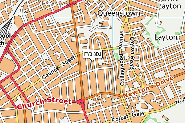 FY3 8DJ map - OS VectorMap District (Ordnance Survey) FY3 8DJ map - OS VectorMap District (Ordnance Survey)