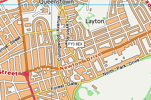 FY3 8EX map - OS VectorMap District (Ordnance Survey) FY3 8EX map - OS VectorMap District (Ordnance Survey)