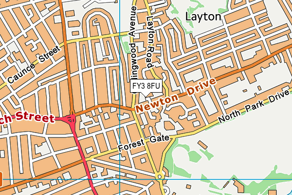 FY3 8FU map - OS VectorMap District (Ordnance Survey) FY3 8FU map - OS VectorMap District (Ordnance Survey)