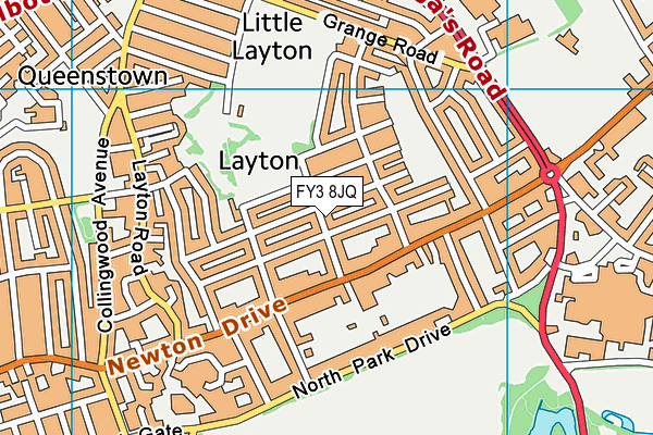 FY3 8JQ map - OS VectorMap District (Ordnance Survey) FY3 8JQ map - OS VectorMap District (Ordnance Survey)