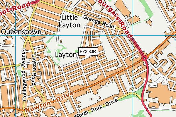 FY3 8JR map - OS VectorMap District (Ordnance Survey)