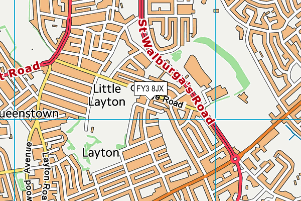 FY3 8JX map - OS VectorMap District (Ordnance Survey) FY3 8JX map - OS VectorMap District (Ordnance Survey)
