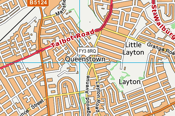 FY3 8RQ map - OS VectorMap District (Ordnance Survey)