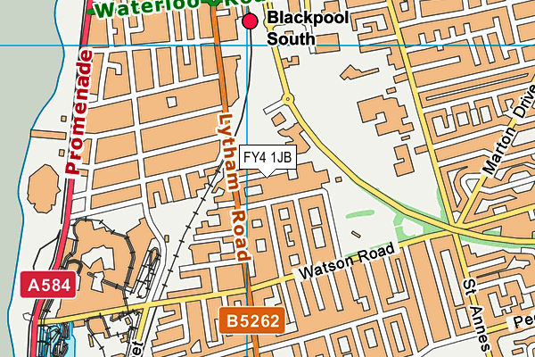 FY4 1JB map - OS VectorMap District (Ordnance Survey) FY4 1JB map - OS VectorMap District (Ordnance Survey)