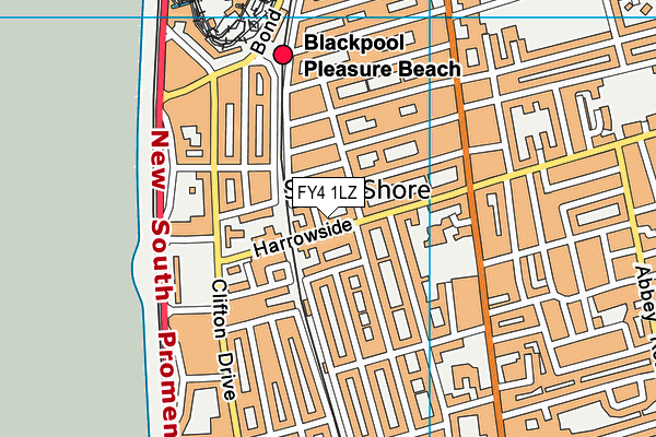 FY4 1LZ map - OS VectorMap District (Ordnance Survey)