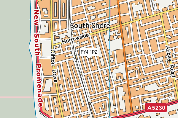 FY4 1PZ map - OS VectorMap District (Ordnance Survey)