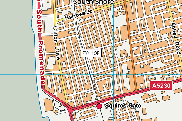 FY4 1QF map - OS VectorMap District (Ordnance Survey) FY4 1QF map - OS VectorMap District (Ordnance Survey)