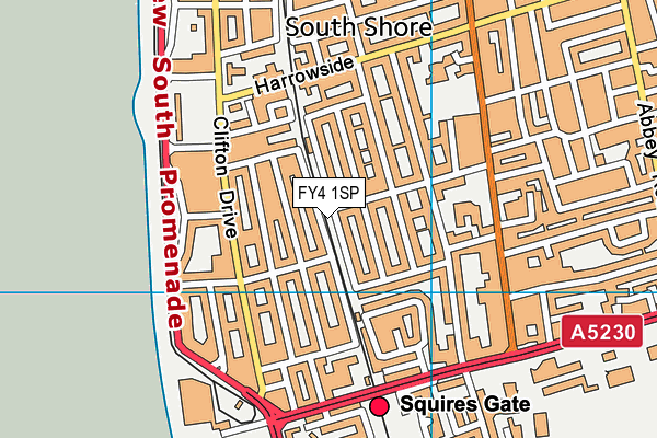 FY4 1SP map - OS VectorMap District (Ordnance Survey) FY4 1SP map - OS VectorMap District (Ordnance Survey)