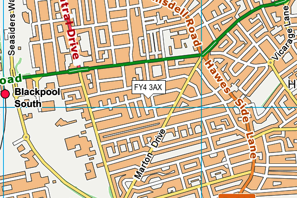 FY4 3AX map - OS VectorMap District (Ordnance Survey) FY4 3AX map - OS VectorMap District (Ordnance Survey)