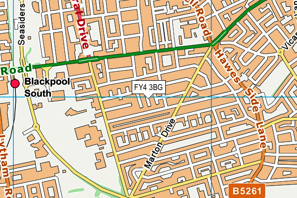 FY4 3BG map - OS VectorMap District (Ordnance Survey) FY4 3BG map - OS VectorMap District (Ordnance Survey)