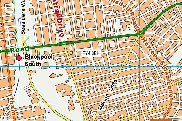 FY4 3BH map - OS VectorMap District (Ordnance Survey)