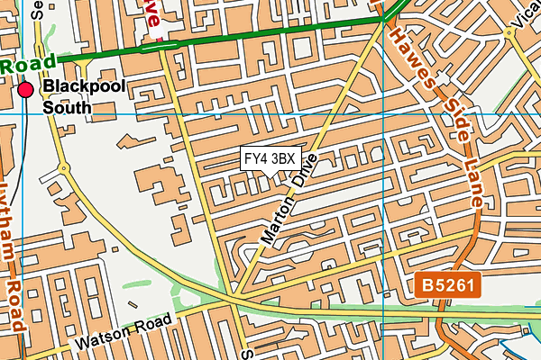 FY4 3BX map - OS VectorMap District (Ordnance Survey) FY4 3BX map - OS VectorMap District (Ordnance Survey)