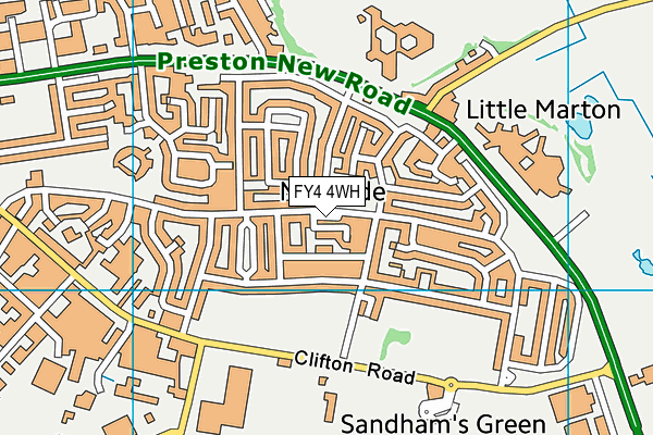 FY4 4WH map - OS VectorMap District (Ordnance Survey) FY4 4WH map - OS VectorMap District (Ordnance Survey)