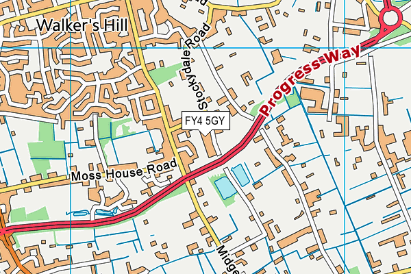 FY4 5GY map - OS VectorMap District (Ordnance Survey) FY4 5GY map - OS VectorMap District (Ordnance Survey)