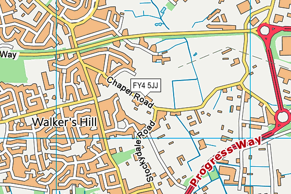 FY4 5JJ map - OS VectorMap District (Ordnance Survey) FY4 5JJ map - OS VectorMap District (Ordnance Survey)