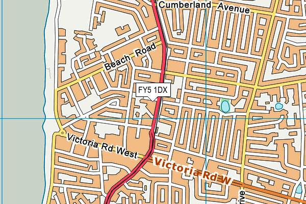 FY5 1DX map - OS VectorMap District (Ordnance Survey) FY5 1DX map - OS VectorMap District (Ordnance Survey)