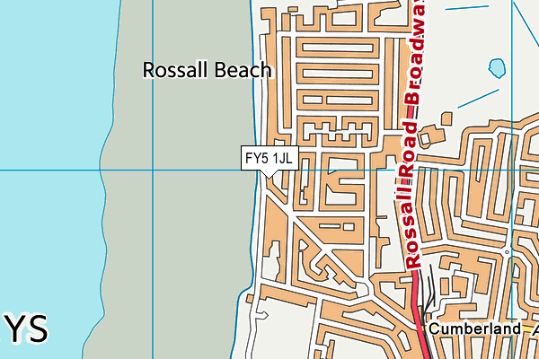 FY5 1JL map - OS VectorMap District (Ordnance Survey)