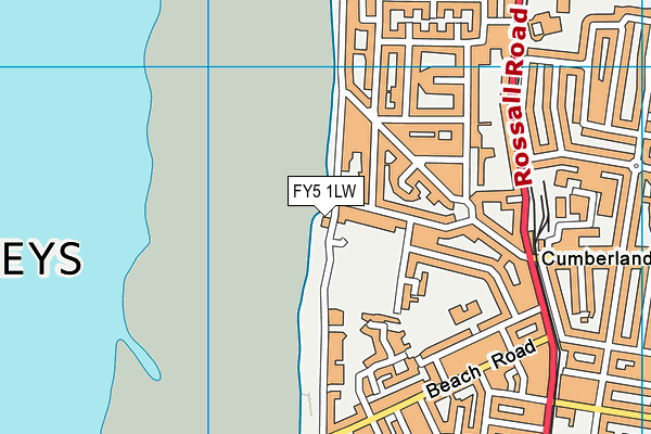 FY5 1LW map - OS VectorMap District (Ordnance Survey) FY5 1LW map - OS VectorMap District (Ordnance Survey)