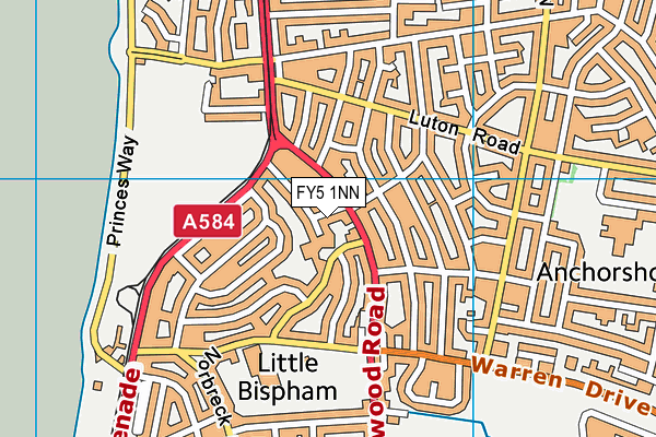 FY5 1NN map - OS VectorMap District (Ordnance Survey) FY5 1NN map - OS VectorMap District (Ordnance Survey)