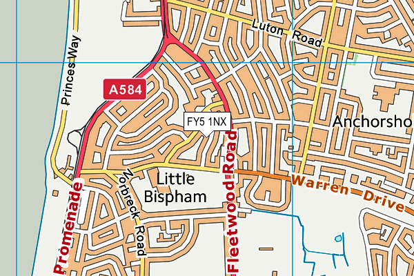 FY5 1NX map - OS VectorMap District (Ordnance Survey) FY5 1NX map - OS VectorMap District (Ordnance Survey)