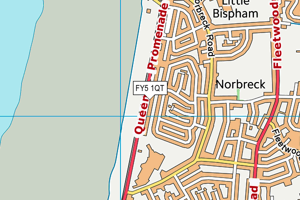 FY5 1QT map - OS VectorMap District (Ordnance Survey)