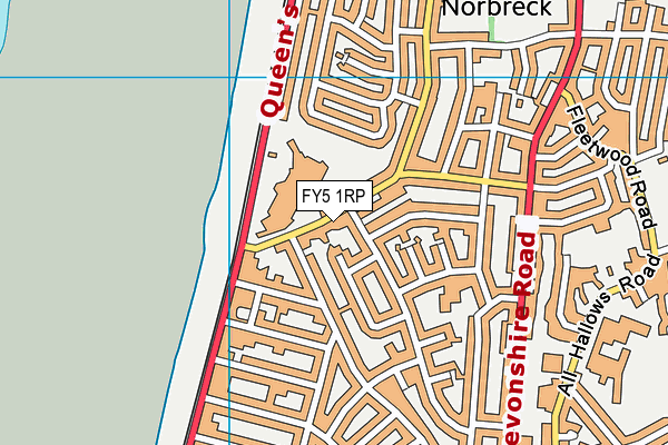 FY5 1RP map - OS VectorMap District (Ordnance Survey) FY5 1RP map - OS VectorMap District (Ordnance Survey)