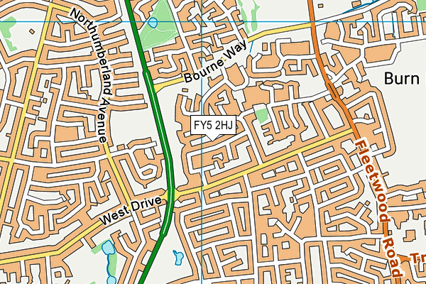 FY5 2HJ map - OS VectorMap District (Ordnance Survey) FY5 2HJ map - OS VectorMap District (Ordnance Survey)
