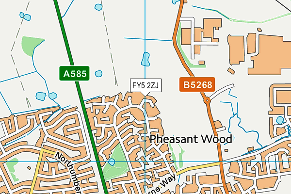FY5 2ZJ map - OS VectorMap District (Ordnance Survey) FY5 2ZJ map - OS VectorMap District (Ordnance Survey)