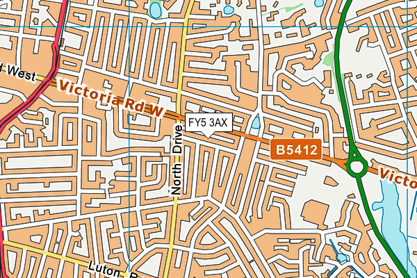 FY5 3AX map - OS VectorMap District (Ordnance Survey) FY5 3AX map - OS VectorMap District (Ordnance Survey)