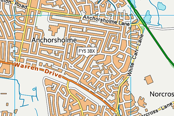 FY5 3BX map - OS VectorMap District (Ordnance Survey) FY5 3BX map - OS VectorMap District (Ordnance Survey)