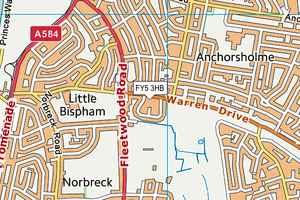 FY5 3HB map - OS VectorMap District (Ordnance Survey)