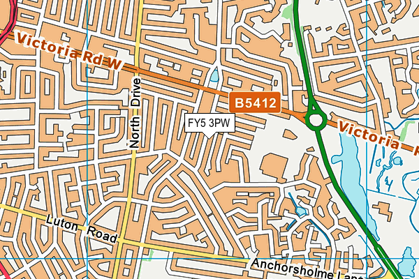 FY5 3PW map - OS VectorMap District (Ordnance Survey) FY5 3PW map - OS VectorMap District (Ordnance Survey)