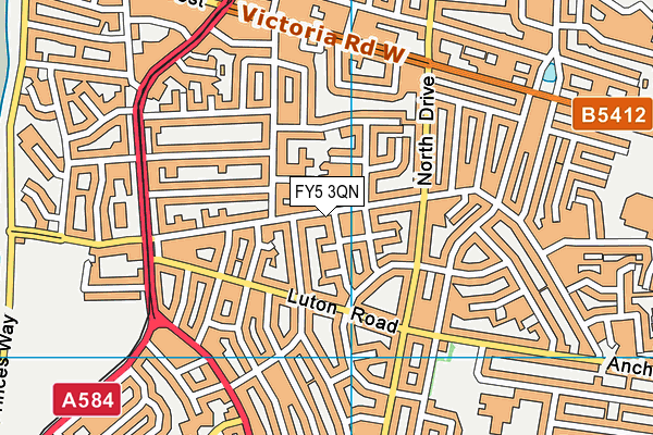FY5 3QN map - OS VectorMap District (Ordnance Survey) FY5 3QN map - OS VectorMap District (Ordnance Survey)