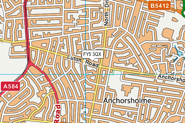FY5 3QX map - OS VectorMap District (Ordnance Survey) FY5 3QX map - OS VectorMap District (Ordnance Survey)