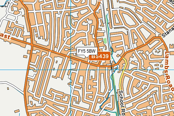 FY5 5BW map - OS VectorMap District (Ordnance Survey) FY5 5BW map - OS VectorMap District (Ordnance Survey)