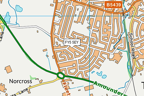 FY5 5EY map - OS VectorMap District (Ordnance Survey) FY5 5EY map - OS VectorMap District (Ordnance Survey)