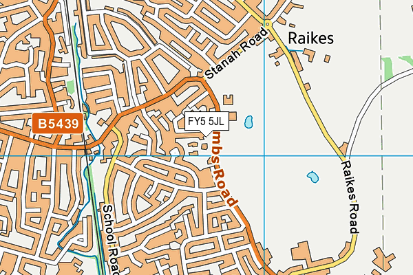 FY5 5JL map - OS VectorMap District (Ordnance Survey) FY5 5JL map - OS VectorMap District (Ordnance Survey)