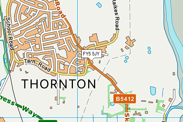FY5 5JY map - OS VectorMap District (Ordnance Survey)