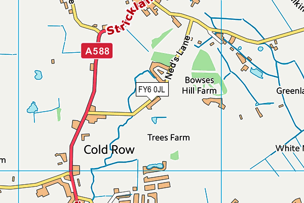 FY6 0JL map - OS VectorMap District (Ordnance Survey)