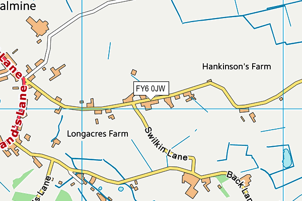FY6 0JW map - OS VectorMap District (Ordnance Survey)