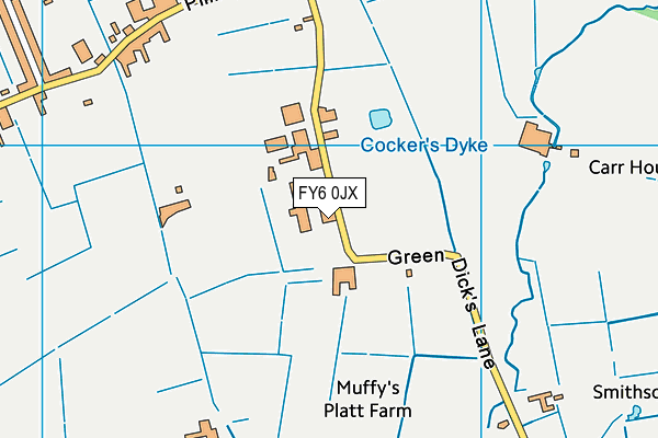 FY6 0JX map - OS VectorMap District (Ordnance Survey) FY6 0JX map - OS VectorMap District (Ordnance Survey)