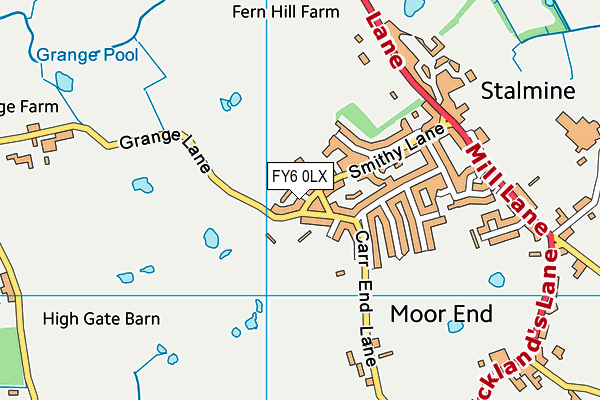 FY6 0LX map - OS VectorMap District (Ordnance Survey)